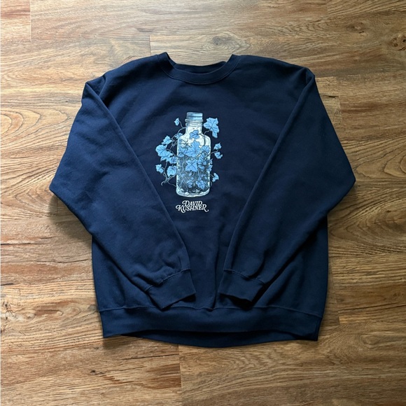 Navy David Kushner “Daylight” Crewneck - Picture 1 of 8